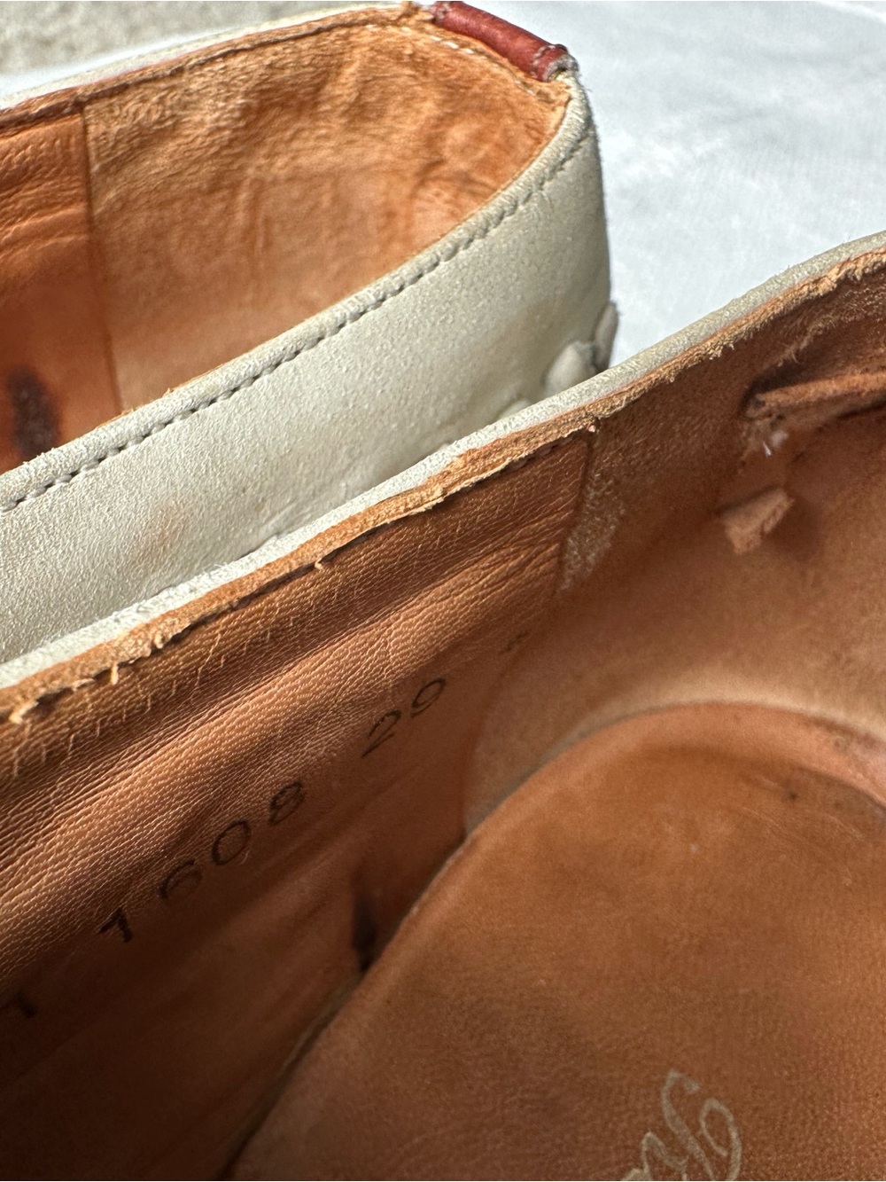 Robert Clergerie Two-Tone Leather Women’s Lace-Up Shoes - Cream & Brown - Picture 7 of 11